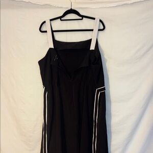 Lane Bryant Black and White Strapless Dress